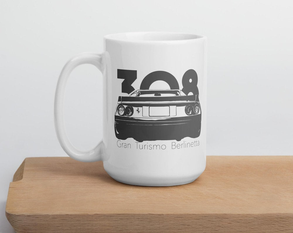 Ferrari 308 GTB White Glossy Mug